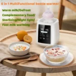 Baby Bottle Warmer & Sterilizer 6-in-1Multifuntion Breast Milk Warmer Accurate Temperature Control Baby Bottle Heater - Image 4