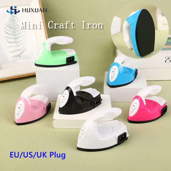 Mini Craft Iron EU/US/UK Plug Electric Iron Portable Handy Heat Press Diy Toy Small Iron For Ironing Clothes Laundry Appliances