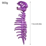 3D Plush Dino-saur Skeletons Costume Set Cozy Dinosaur Skeleton Plush Costume Realistic with Hood for Dress-Up Parties & Photos - Image 10