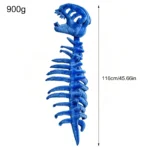 3D Plush Dino-saur Skeletons Costume Set Cozy Dinosaur Skeleton Plush Costume Realistic with Hood for Dress-Up Parties & Photos - Image 19