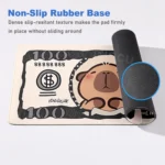 Capybara Cute Mouse Pad Computer XXL Desk Mat Large Lock Edge Rubber Keyboard Mat 900x400 Student Soft Deskpad Desk Accessories - Image 4