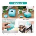 Silicone Dog Bath Massage Gloves Brush Pet Cat Bathroom Cleaning Tool Comb Brush for Dog Can Pour Shampoo Dog Grooming Supplies - Image 6