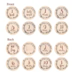 2Pcs Baby Wooden Balloon Milestone Cards Photography Accessories Baby Photography Shooting Props For Newborn Birthing Gifts - Image 14
