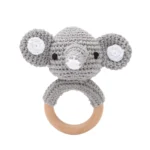 Baby Crochet Rattle Wooden Teether Toy BPA Free Wood Rodent Rabbit Rattle Baby Mobile Play Gym Newborn Educational Music Toys - Image 11