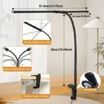 LED Desk Lamp for Home Office Eye-Caring Monitor TableLamp with Clamp Color Changing Dimmable with Flexible Gooseneck DoubleHead - Image 3