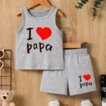 Summer Baby Boys' Round-Neck Letter Print Vest and Shorts Casual 2-Piece Set - Image 6