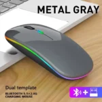LED Wireless Mouse USB Rechargeable Bluetooth-compatible RGB Mouse Silent Ergonomic Mouse With Backlight For Laptop PC ipad - Image 7