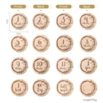 2Pcs Baby Wooden Balloon Milestone Cards Photography Accessories Baby Photography Shooting Props For Newborn Birthing Gifts - Image 9