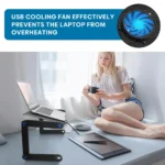 Laptop Table Stand and Lap Desk Adjustable Riser Portable with Mouse Pad Aluminum Laptop Cooling Holder desk for bed desktop - Image 4