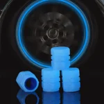 Luminous Valve Caps Fluorescent Night Car Tire Valve Caps Motorcycle Bike Glowing Decor Wheel Nozzles Tyre Cap Car Accessories - Image 3