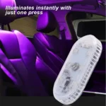 1 PC Multi Color Car Light Wireless LED Touch Light Roof Light Sensor Read Lamp Mini USB Charging Light Car Interior Accessories - Image 4