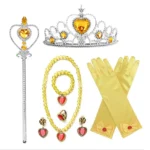 Princess Girls Anna Elsa Accessory Costume Photography Props Gloves Tiara Angle Fairy Wand Jewelry Set Fancy Dress Role Play - Image 2