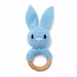 Baby Crochet Rattle Wooden Teether Toy BPA Free Wood Rodent Rabbit Rattle Baby Mobile Play Gym Newborn Educational Music Toys - Image 15