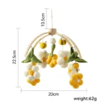 Baby Wooden Bedbell Bracket 0-12 Months Bed Bell Bracket Wooden Mobile Newborn Crochet Bed Bell Hanging Toys Newbaby Rattle Toys - Image 15