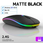 LED Wireless Mouse USB Rechargeable Bluetooth-compatible RGB Mouse Silent Ergonomic Mouse With Backlight For Laptop PC ipad - Image 9