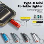 Mini Type C Mobile Phone Cigarette Lighter Air Blowing Cigarette Lighter Outdoor Safety USB C Lighter Adapter For iPhone 17 Pro - Image 2