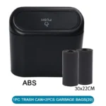 Car Trash Can (with Lid) Contains 60 (300) Garbage Bags, Small Car Trash Can, Leak-proof Mini Car Accessories - Image 18