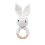 Baby Crochet Rattle Wooden Teether Toy BPA Free Wood Rodent Rabbit Rattle Baby Mobile Play Gym Newborn Educational Music Toys - Image 12