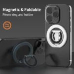 For Double-Sided Magnetic Phone Ring Holder for MagSafe Kickstand Magnet Grip for iPhone 16 15 14 For Huawei Xiaomi Stand Holder - Image 2
