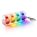 4-Button Fingertip Keyboard Keychain RGB Keyboard Fidget Toy with Lights for Stress Relief Decompression Calming Accessories - Image 6