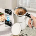 Automatic Stirring Cup Rechargeable Portable Coffee Electric Stirring Stainless Steel Mixer Rotating Magnetic Self Stirring Mugs - Image 3
