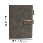 200pages A5 Leather Notebook with Leather Notebook Cover, Personalized Soft Cover and Bookmark, Perfect for Business, Meeting - Image 6