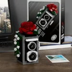 SLR Camera Mirror Flower Model Building Block Set - Creative Trendy Ornament Educational Toy for Children Gift - Image 4