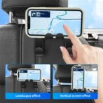 Car Back Seat Hook Hanging Storage Mobile Phone Holder Stand Lazy Rear Seat Phone Headrest Bracket For iPhone Samsung All Phones - Image 2