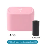 Car Trash Can (with Lid) Contains 60 (300) Garbage Bags, Small Car Trash Can, Leak-proof Mini Car Accessories - Image 9
