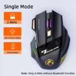 Wireless Gaming Mouse USB IMICE GW-X7 3200DPI Dual Mode Rechargeable 7 Keys 2.4Ghz Silent Mouse Bluetooth 7-color Breathing LED - Image 7