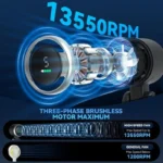 3-in-1 Fan, 5-speed, 3600mAh Rechargeable Lithium Battery, USB Charging, Travel Mini Fan - Image 4