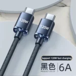 120W USB Type C Cable Type C to Type C Fast Charging Cord USB C Quick Charge Phone Cables For Samsung Xiaomi Huawei Realme - Image 8