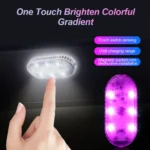 1 PC Multi Color Car Light Wireless LED Touch Light Roof Light Sensor Read Lamp Mini USB Charging Light Car Interior Accessories - Image 2