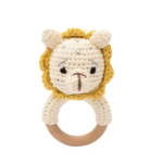 Baby Crochet Rattle Wooden Teether Toy BPA Free Wood Rodent Rabbit Rattle Baby Mobile Play Gym Newborn Educational Music Toys - Image 10