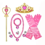 Princess Girls Anna Elsa Accessory Costume Photography Props Gloves Tiara Angle Fairy Wand Jewelry Set Fancy Dress Role Play - Image 16