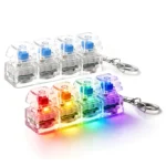 4-Button Fingertip Keyboard Keychain RGB Keyboard Fidget Toy with Lights for Stress Relief Decompression Calming Accessories - Image 3
