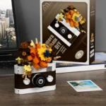 SLR Camera Mirror Flower Model Building Block Set - Creative Trendy Ornament Educational Toy for Children Gift - Image 5