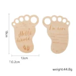 2Pcs Baby Wooden Balloon Milestone Cards Photography Accessories Baby Photography Shooting Props For Newborn Birthing Gifts - Image 10