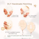 2Pcs Baby Wooden Balloon Milestone Cards Photography Accessories Baby Photography Shooting Props For Newborn Birthing Gifts - Image 4