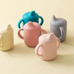 1PCS Baby Feeding Silicone Cups For Infants And Young Children Portable Learning Hand Shank Drinking Water Cups Baby Stuff - Image 3