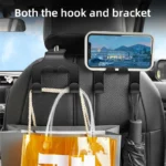 Car Back Seat Hook Hanging Storage Mobile Phone Holder Stand Lazy Rear Seat Phone Headrest Bracket For iPhone Samsung All Phones - Image 3