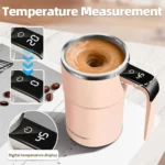 Automatic Stirring Cup Rechargeable Portable Coffee Electric Stirring Stainless Steel Mixer Rotating Magnetic Self Stirring Mugs - Image 8