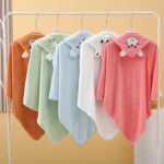 New Coral Fleece Bath Towel for Infants and Children, Suitable for Use in Bathrooms, Swimming Pools, Beaches, and Families. Can Be Used as a Newborn Blanket. Super Absorbent, Comfortable and Soft Fabric. New Pattern Design. Microfiber. Suitable for Infants and Children Aged 0-3 Years. Ideal as a Top - Image 3