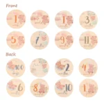 2Pcs Baby Wooden Balloon Milestone Cards Photography Accessories Baby Photography Shooting Props For Newborn Birthing Gifts - Image 13