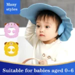 Baby Shower Soft Cap Adjustable Hair Wash Hat for Kids Ear Protection Safe Children Shampoo Bathing Shower Protect Head Cover - Image 2
