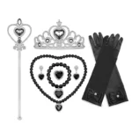 Princess Girls Anna Elsa Accessory Costume Photography Props Gloves Tiara Angle Fairy Wand Jewelry Set Fancy Dress Role Play - Image 9