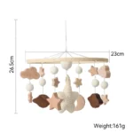 Baby Wooden Bedbell Bracket 0-12 Months Bed Bell Bracket Wooden Mobile Newborn Crochet Bed Bell Hanging Toys Newbaby Rattle Toys - Image 13