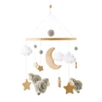 Baby Wooden Bedbell Bracket 0-12 Months Bed Bell Bracket Wooden Mobile Newborn Crochet Bed Bell Hanging Toys Newbaby Rattle Toys - Image 18