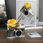 SLR Camera Mirror Flower Model Building Block Set - Creative Trendy Ornament Educational Toy for Children Gift - Image 7