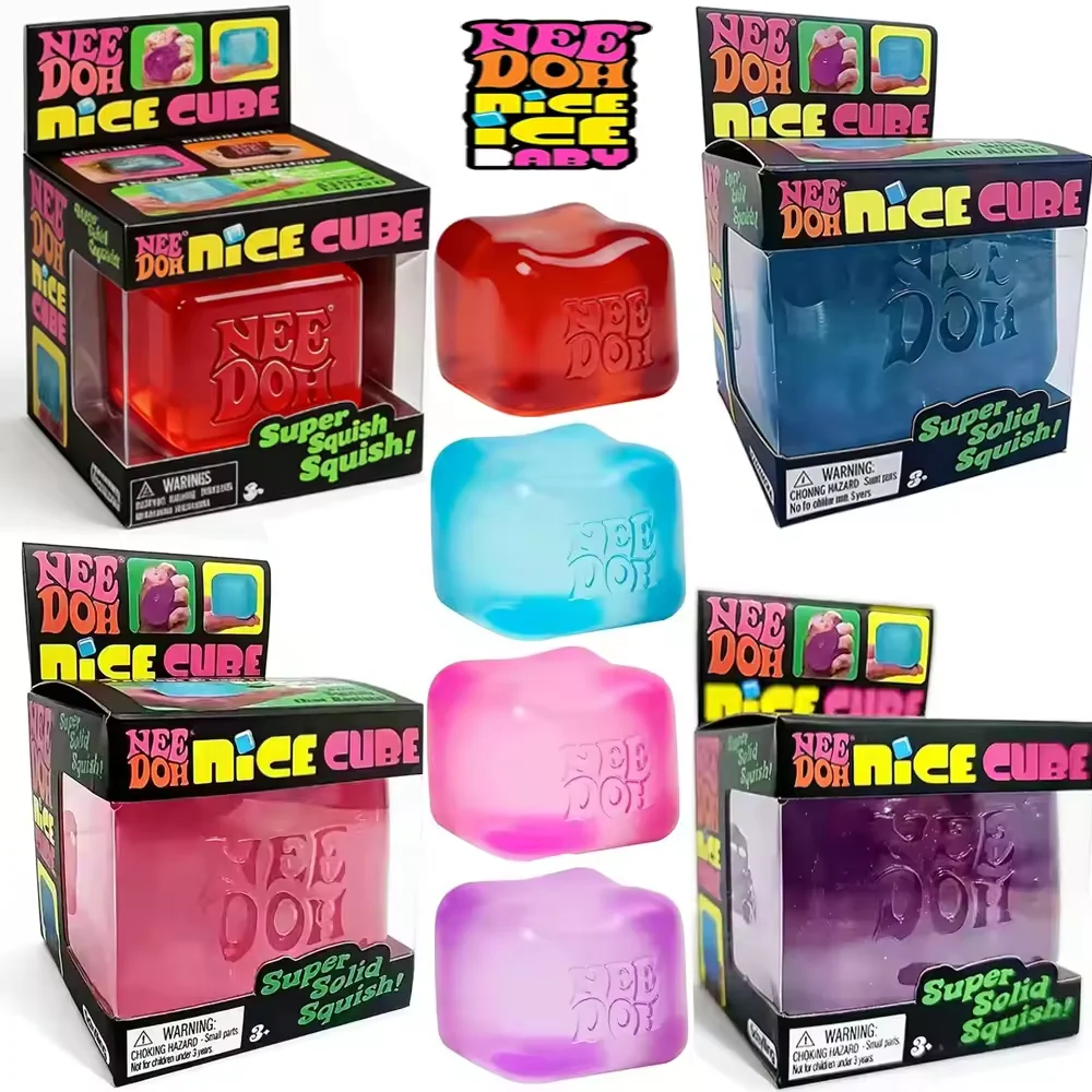Sa3e0bd38baeb46a69c4c48773800f11f3.webp Schylling Needoh Nice Cube Sensory Nice-Sicle Stress Relief Squishy Cube Anti-Anxiety Squeeze Object For Focus ADHD Population - Image 1